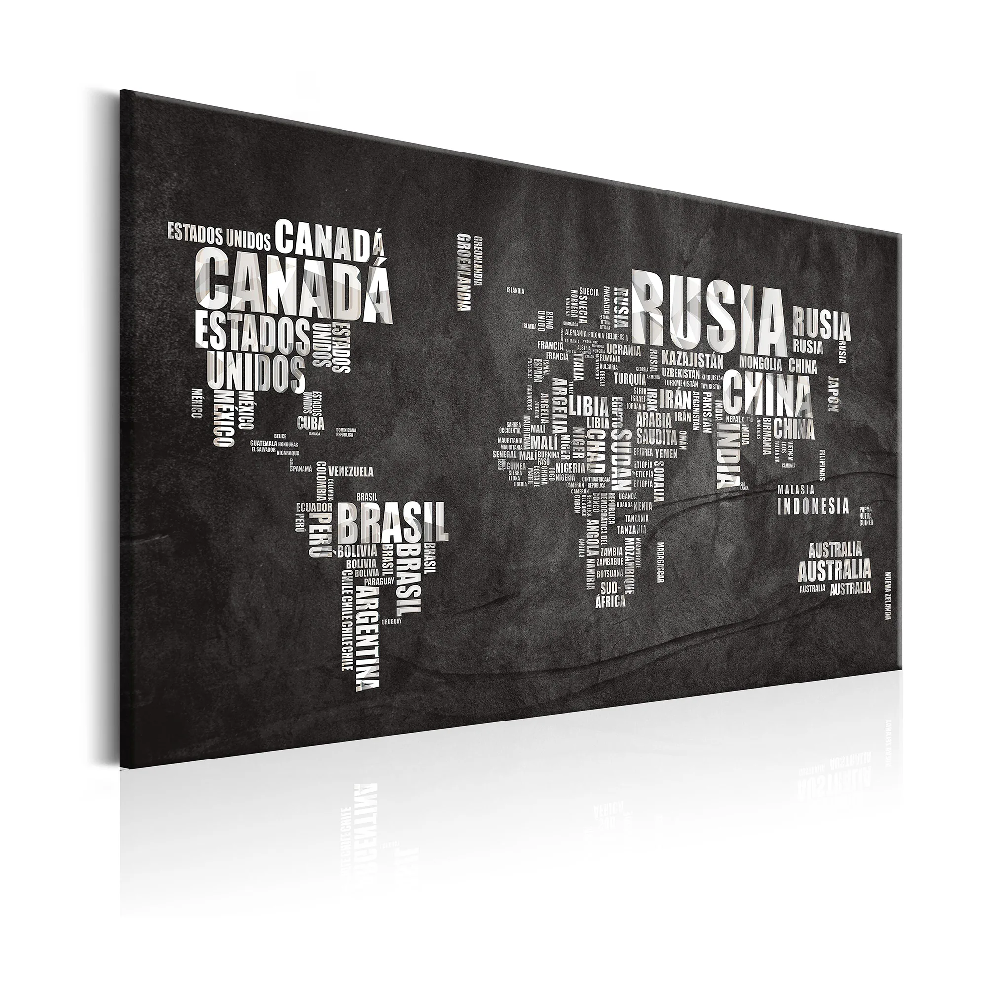 Tavla Arkiio World Map Mundo Negro