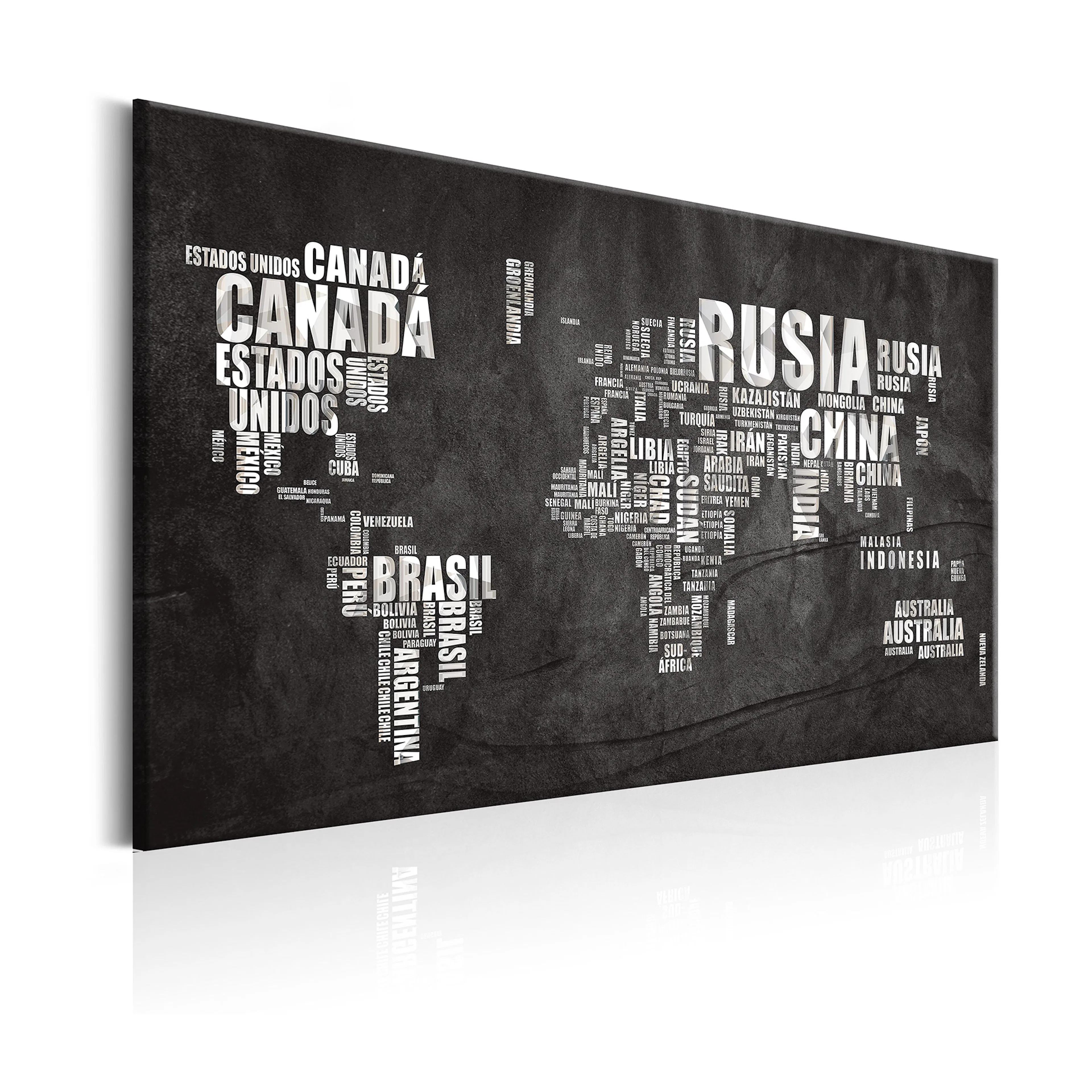 Tavla Arkiio World Map Mundo Negro
