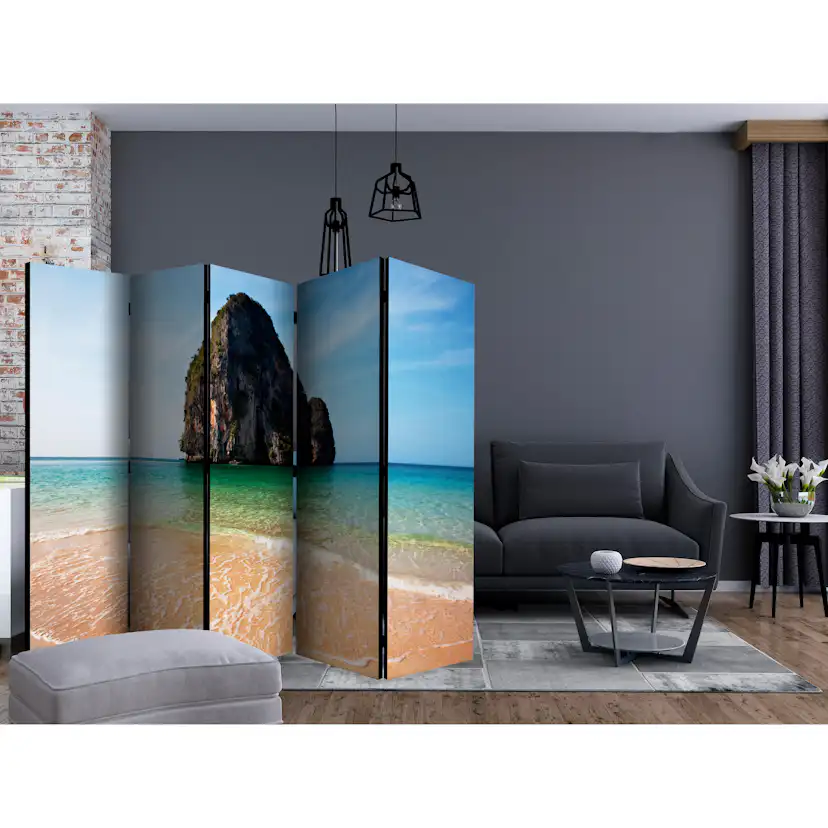 Rumsavdelare Arkiio Rock Formation by Shoreline Andaman Sea Thailand II 225x172 cm