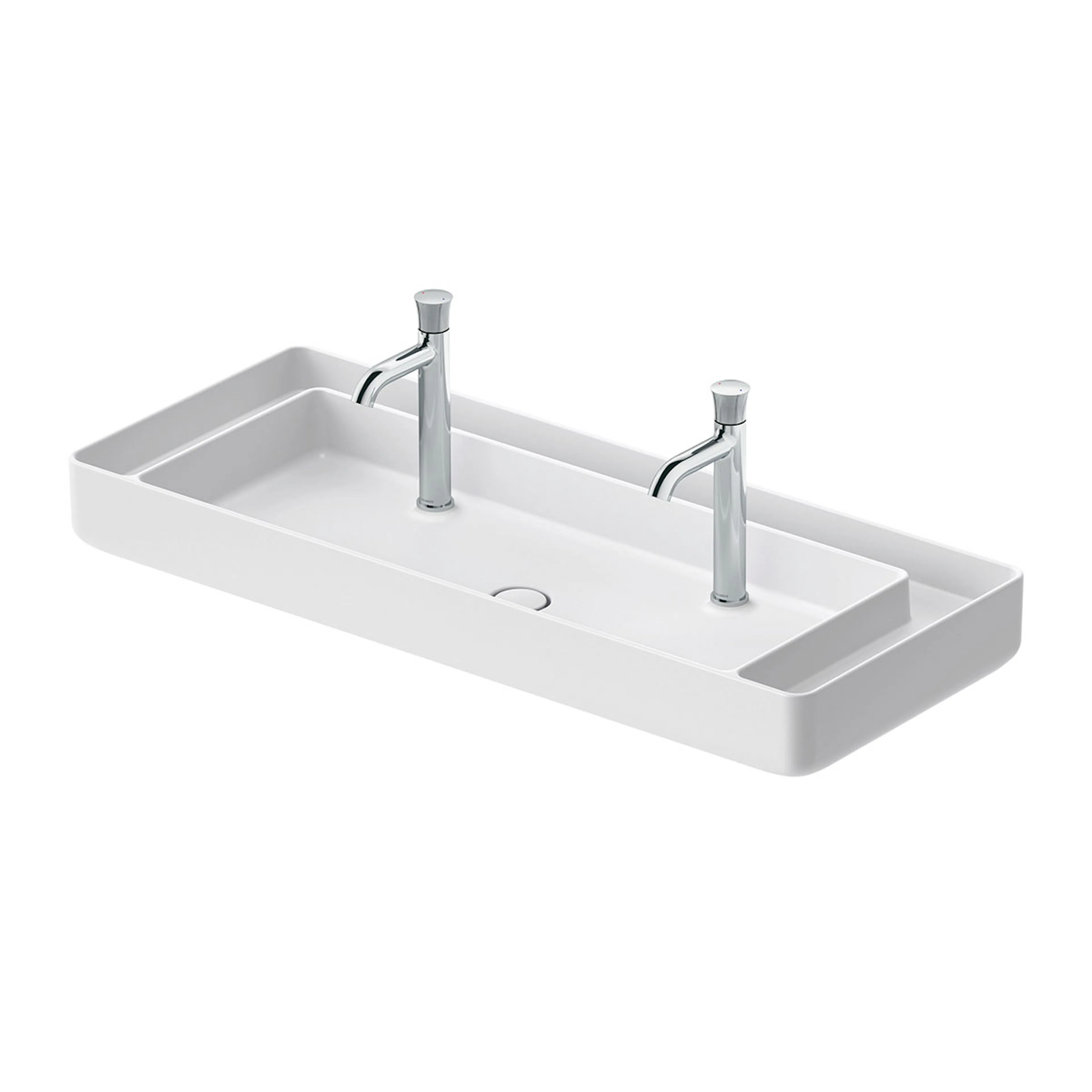 Tvättställ för placering på bänkskiva Vit Satin matt 1140 mm 1140x460 mm