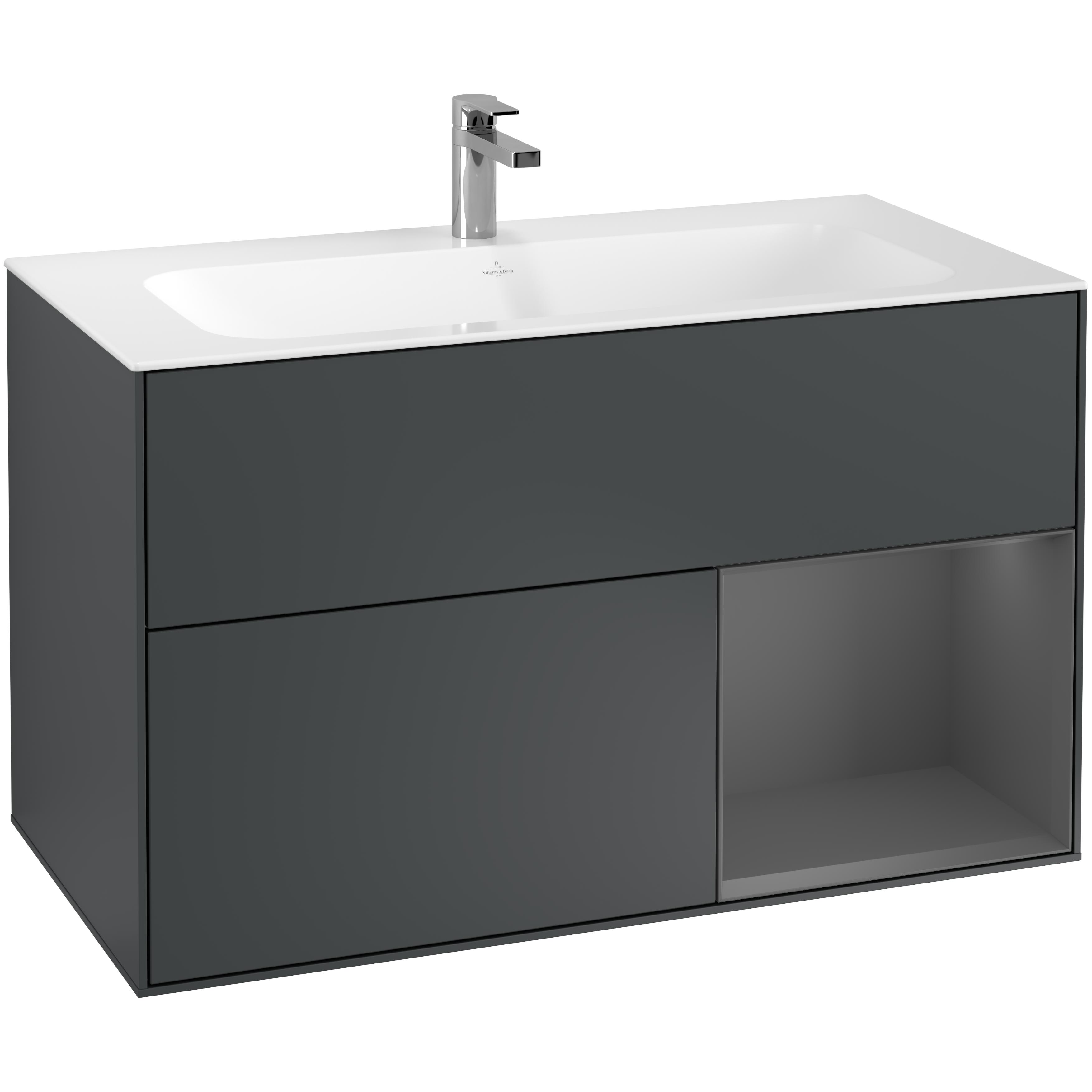 Tvättställsskåp Villeroy & Boch Finion med 2 Lådor och Hylla för Inbyggt Tvättställ
