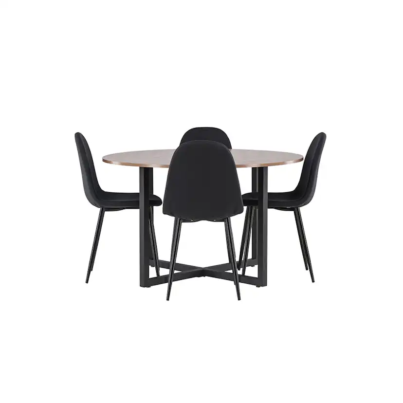 Matgrupp Venture Home Durango Ø 120 cm med 4 Polar Stolar