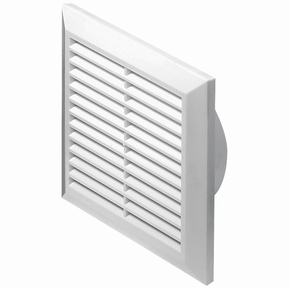 Ventilgaller Malmbergs Fyrkant 100 mm Vit