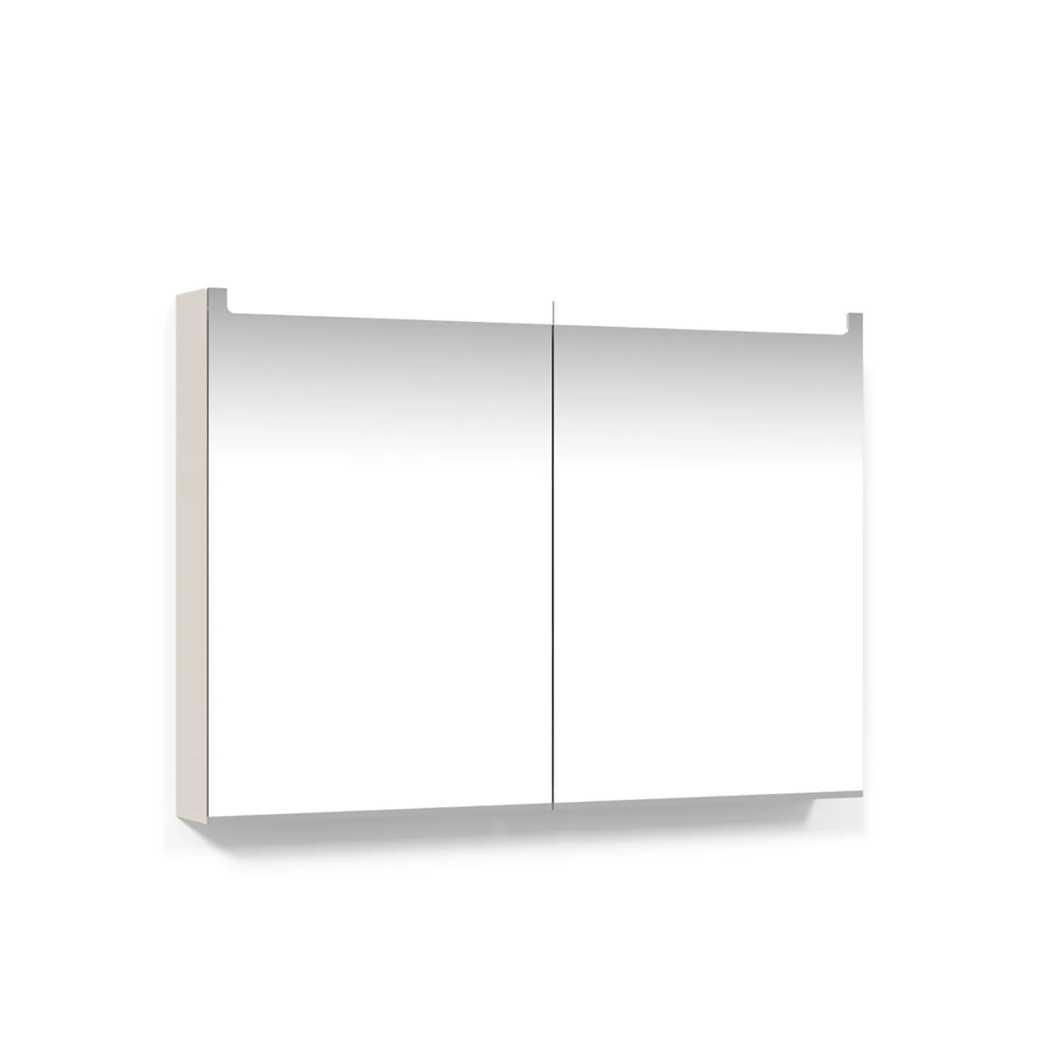 Crown Spegelskåp 100 Beige Infälld Belysning Bredd: 1000 mm, Beige, Dubbla Luckor