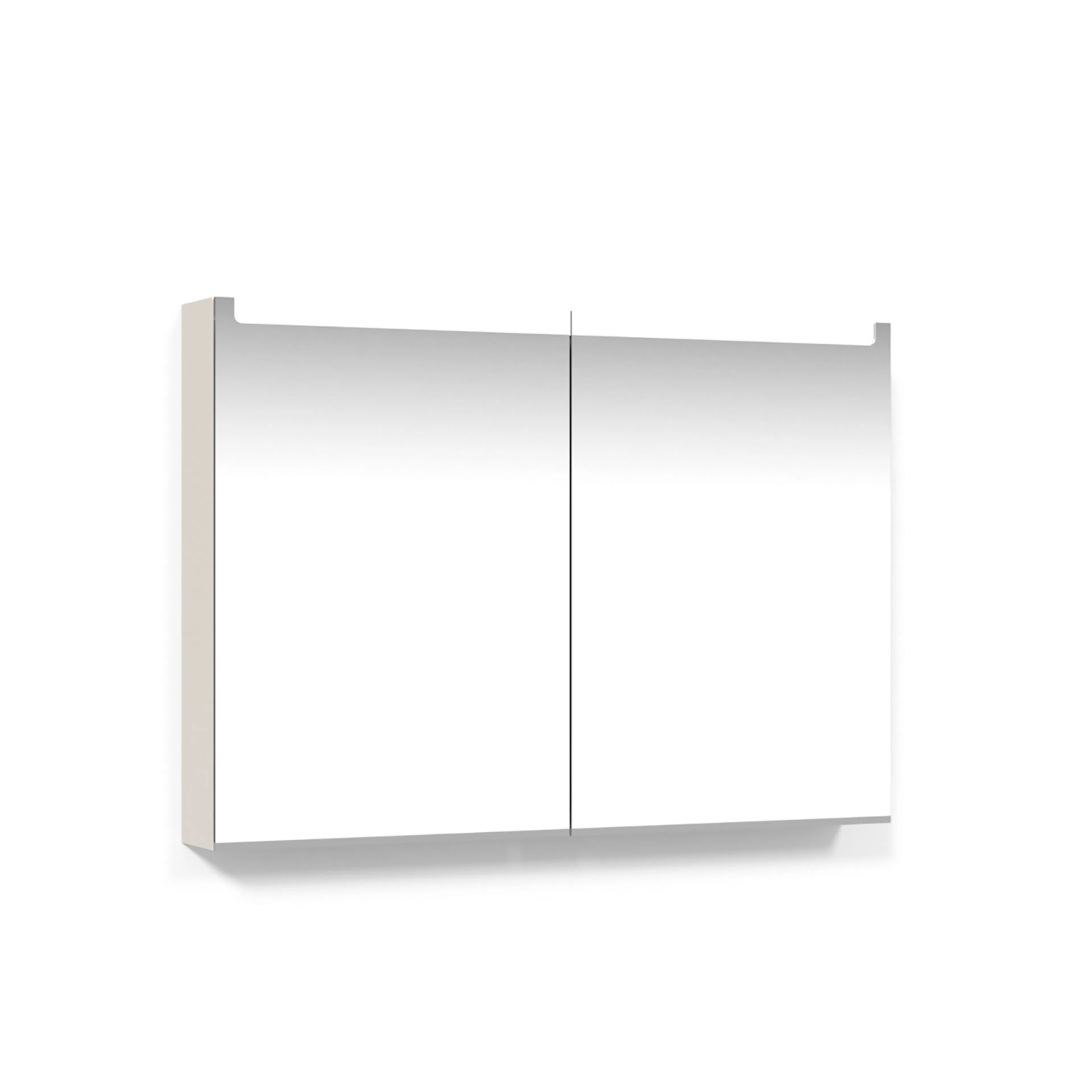 Crown Spegelskåp 100 Beige Infälld Belysning Bredd: 1000 mm, Beige, Dubbla Luckor