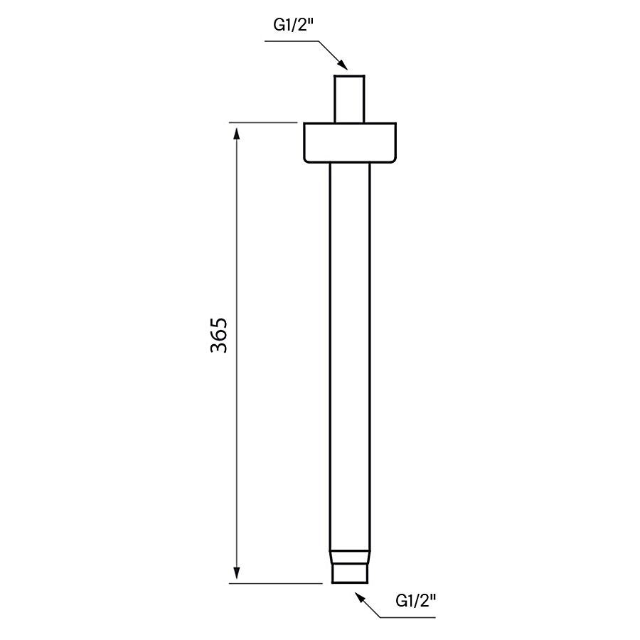 Anslutningsrör Tapwell FI 308-365 Krom