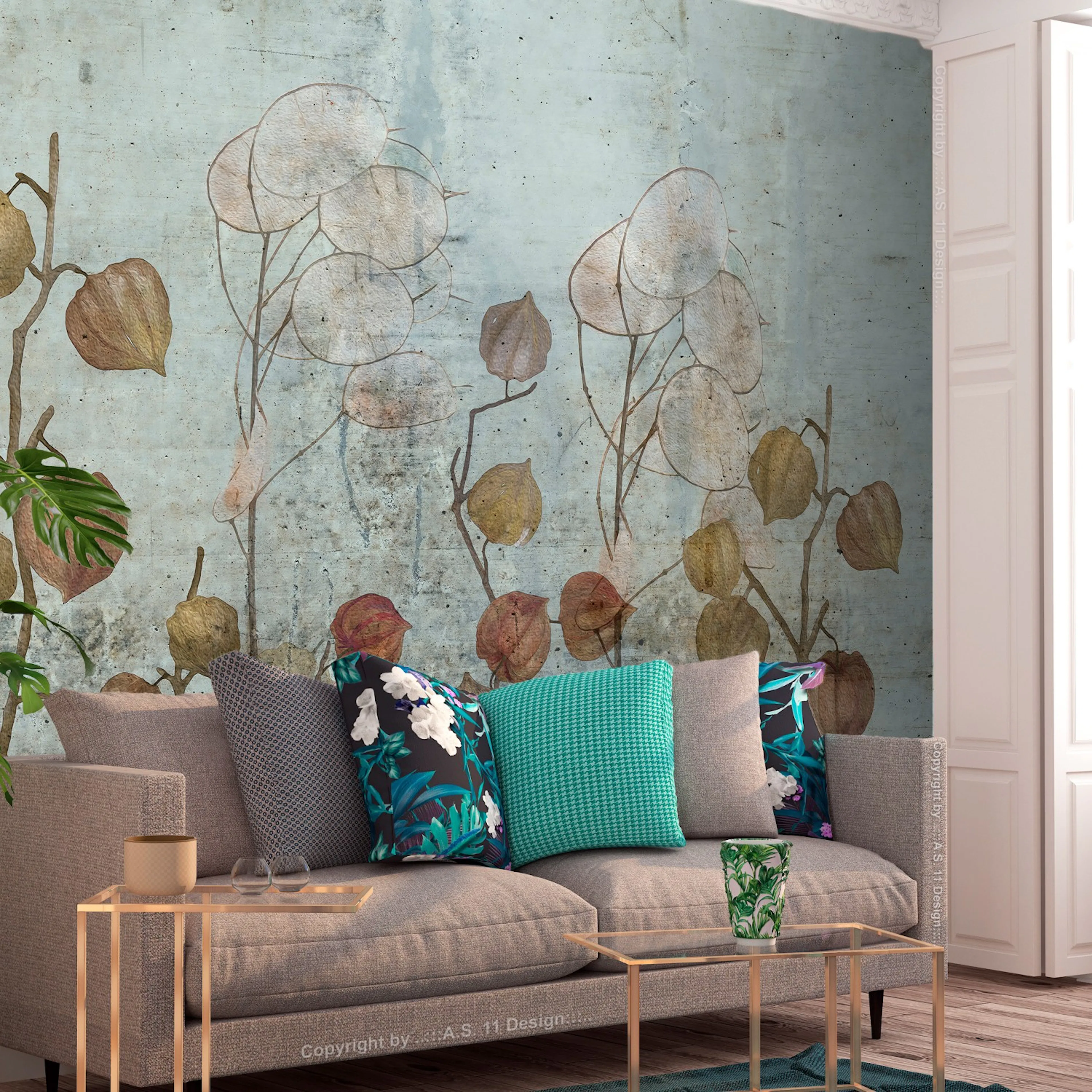 Fototapet Arkiio Painted Lunaria