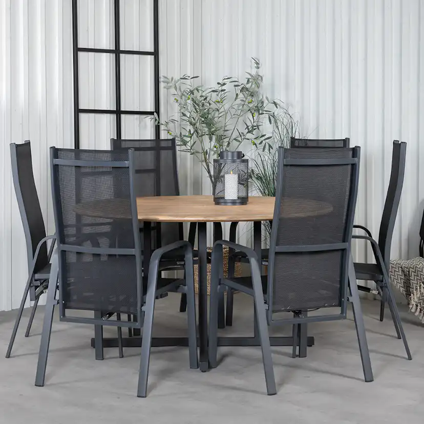 Matgrupp Venture Home Zurc med 6 Curz Matstolar
