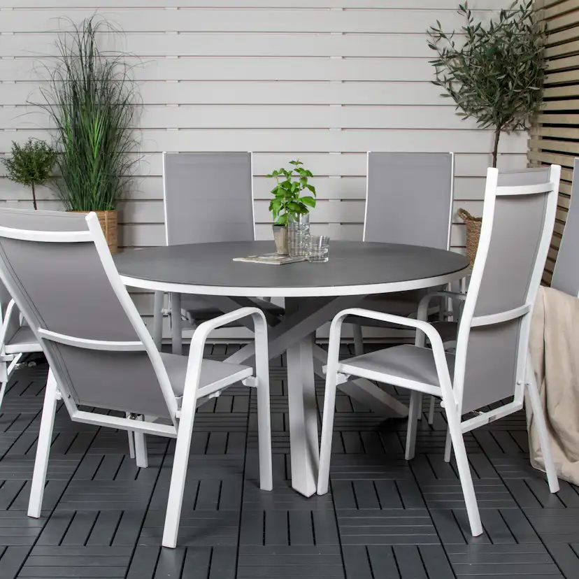 Matgrupp Utomhus Venture Home Copacabana med 6 Copacabana Recliner Trädgårdsstolar