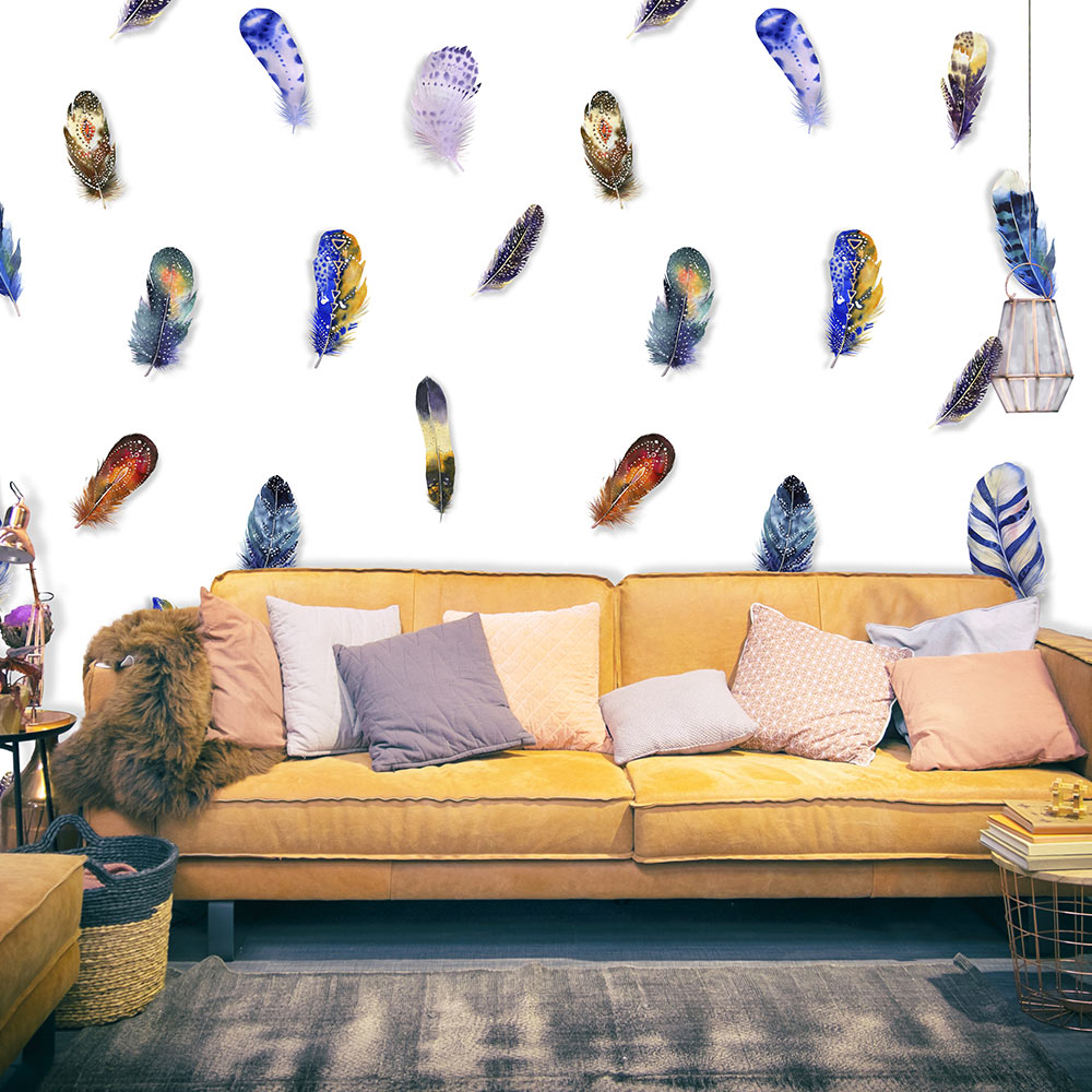 Fototapet Arkiio Colorful Feathers 50x1000 cm