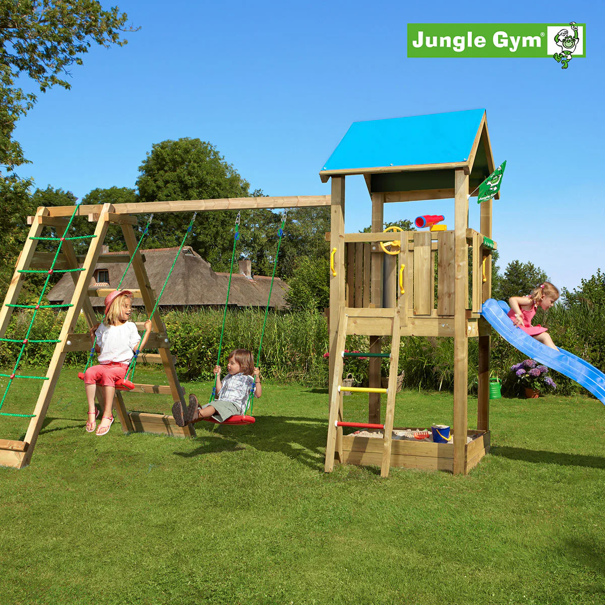 Lektorn Jungle Gym Castle Inkl Climb Modul X'tra och Rutschkana