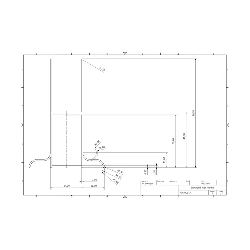 Rördragningsprofil Bathlife Silver Aluminium