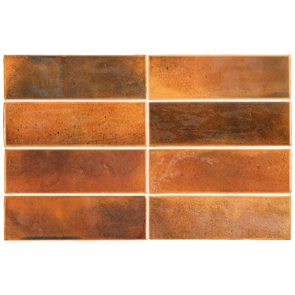 Kakel Lhådös Hanoi Burnt Red 6,5x20 cm
