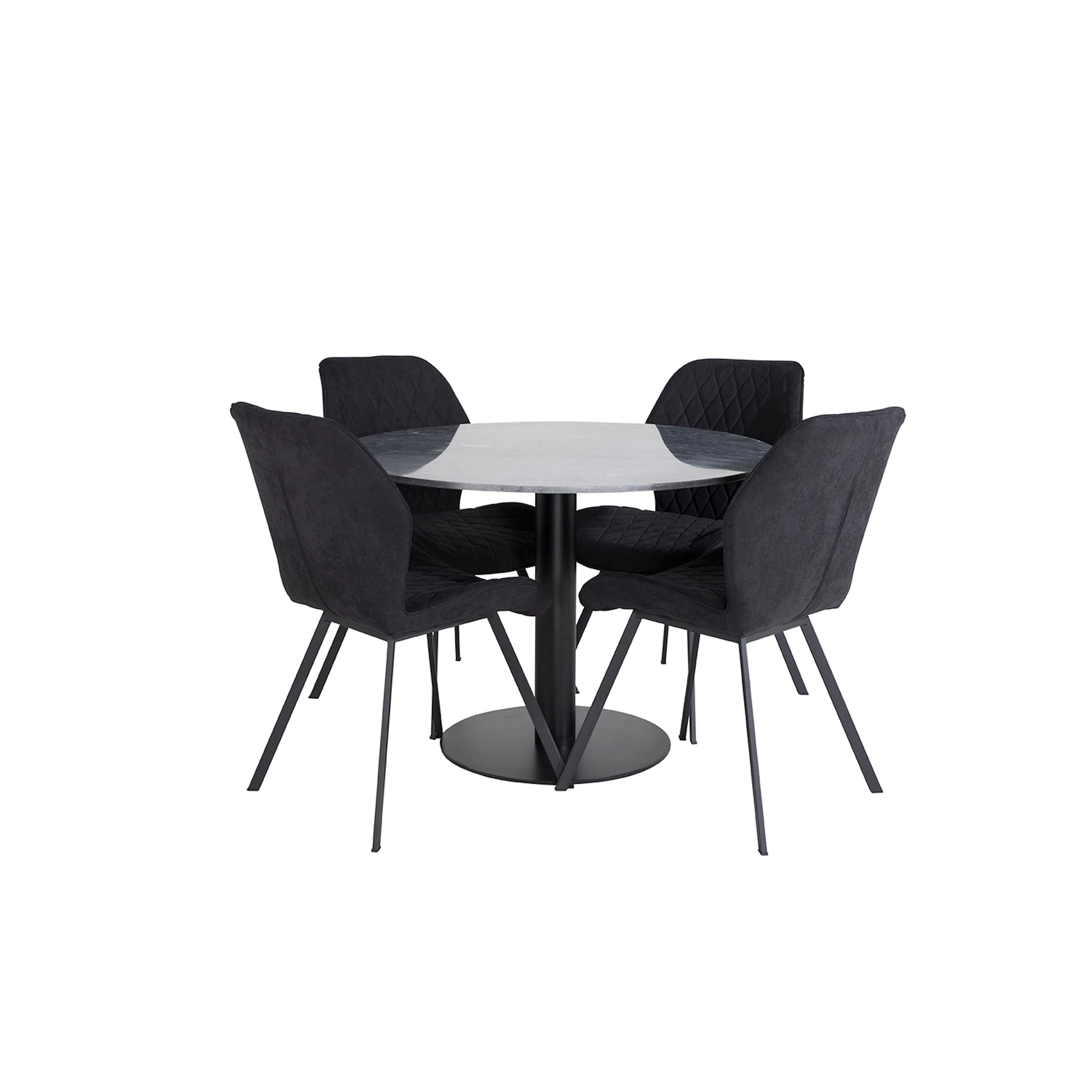 Matgrupp Venture Home Estelle med 4 Geneva Stolar PolyEstelletyg