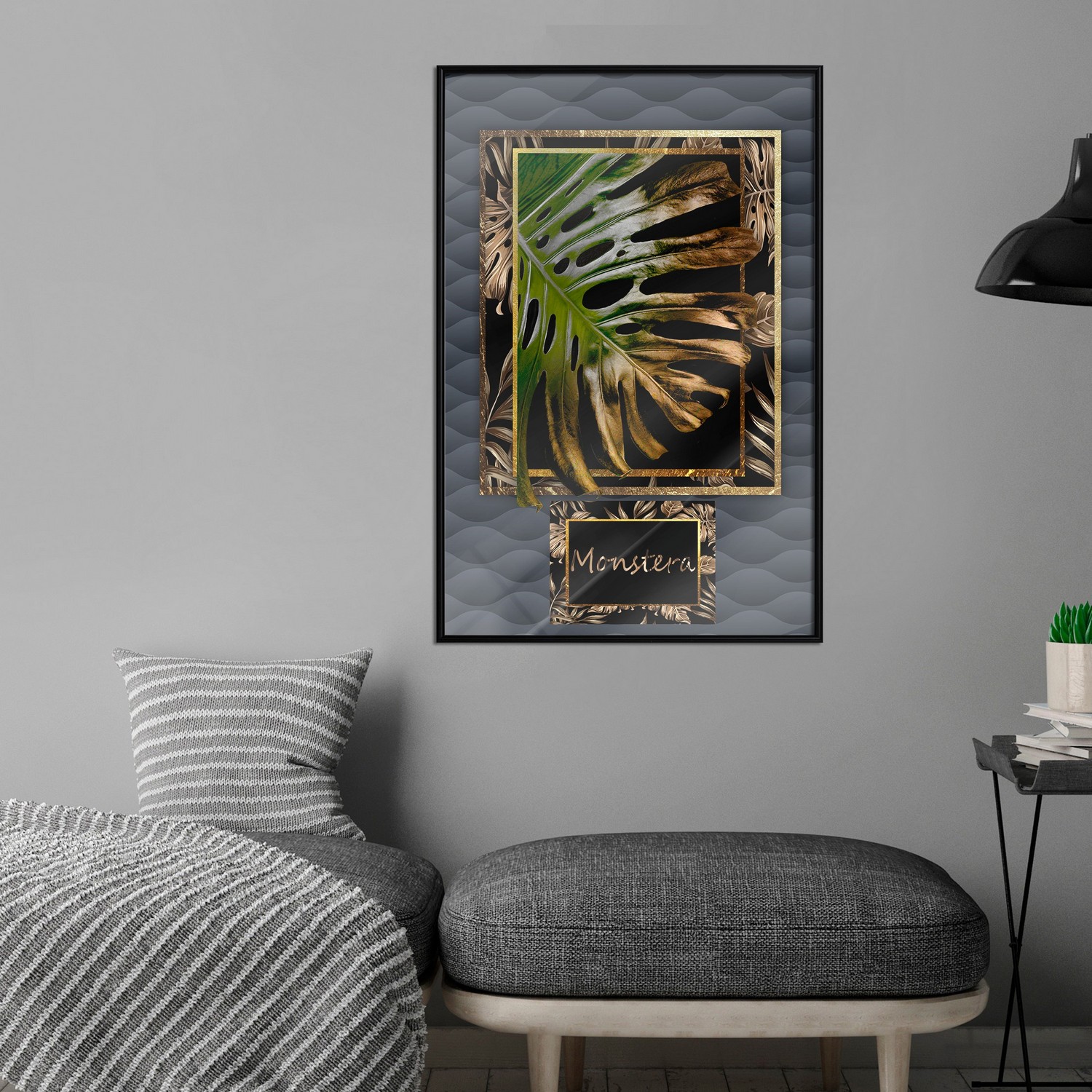 Poster Artgeist Affisch Gilded Monstera