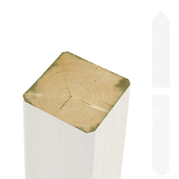 Stolpe PLUS Skagen 90x90 mm Vit