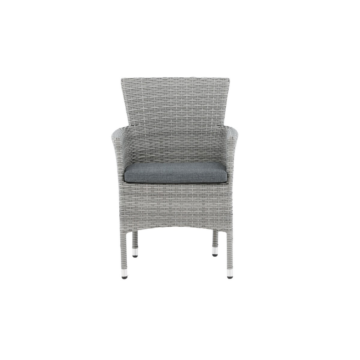 Malina Diningchair 2-pack Alumnium - Grey / Wicker Grå