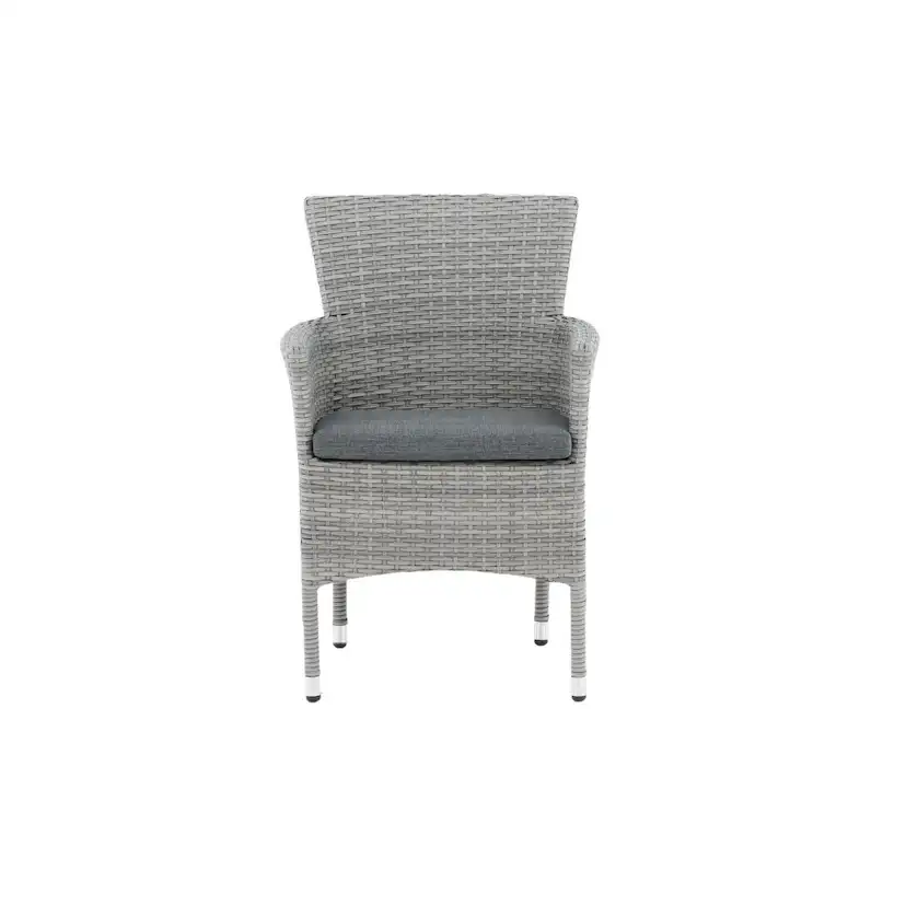 Malina Diningchair 2-pack Alumnium - Grey / Wicker Grå