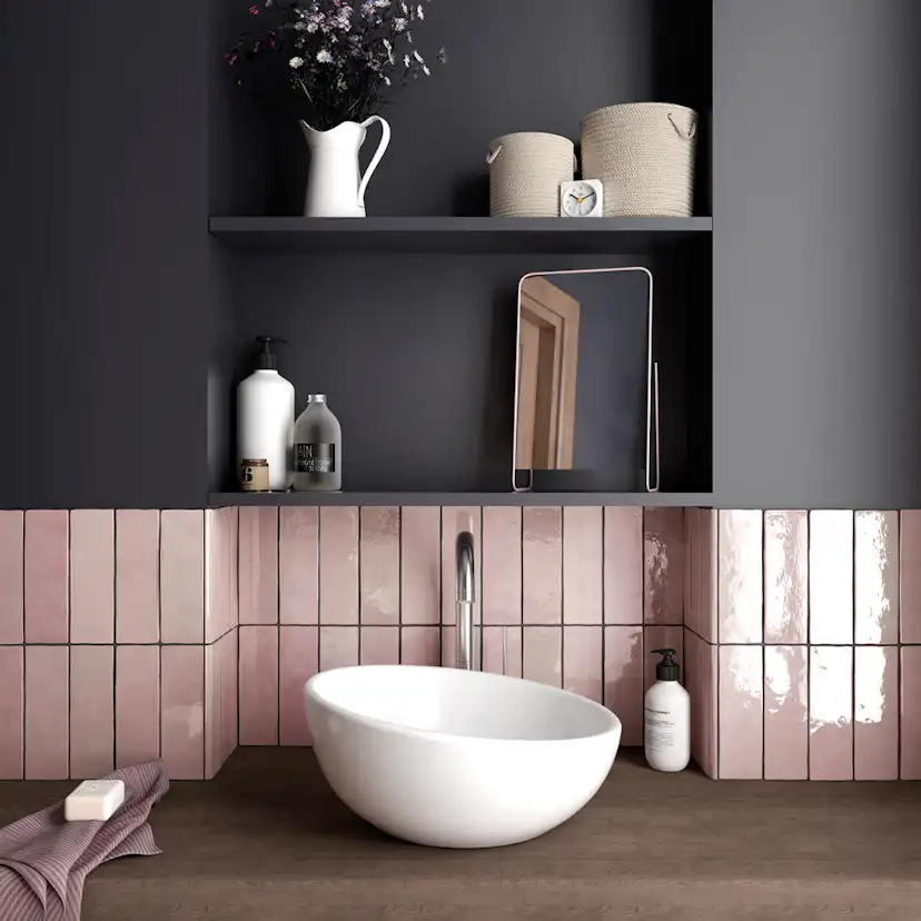 Kakel Lhådös Pazcal Rosa 6,5x20
