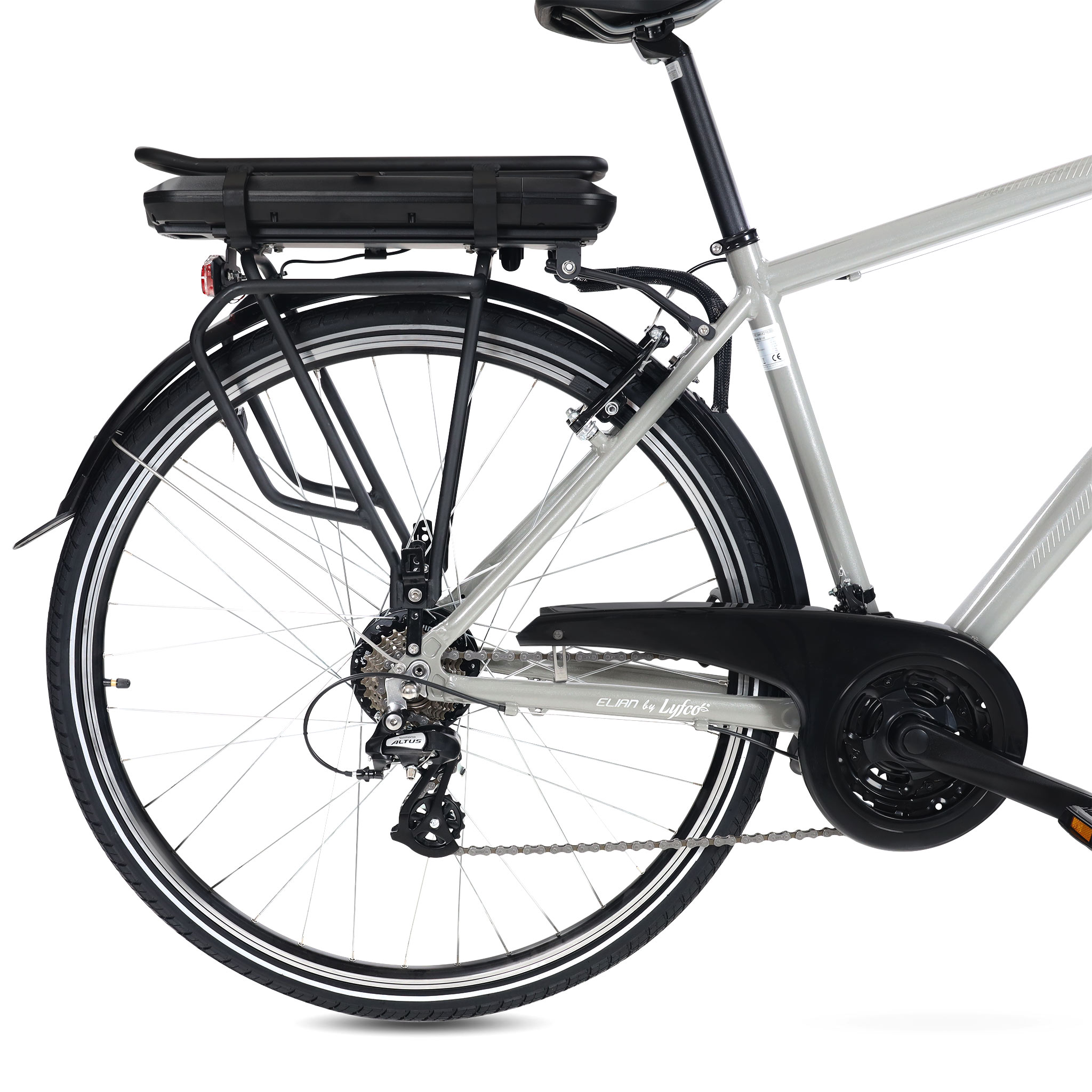 Elcykel Lyfco Herr 28" - Elian 13 Ah Silver