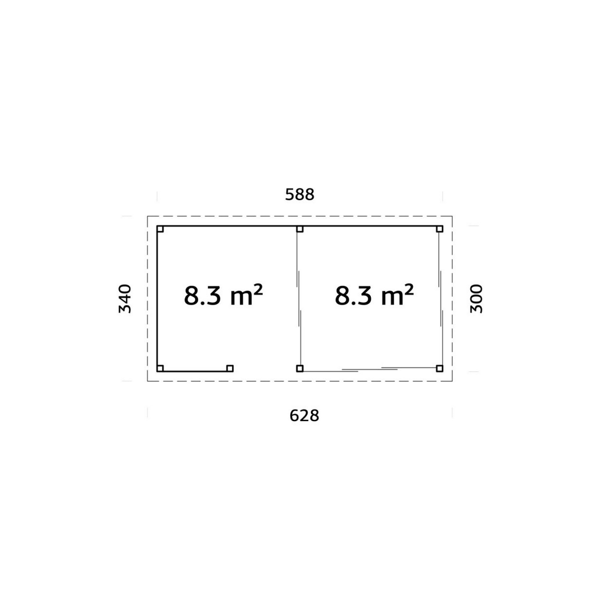 Uterum Palmako Lenna 16,6 m2 Set 408 Slide