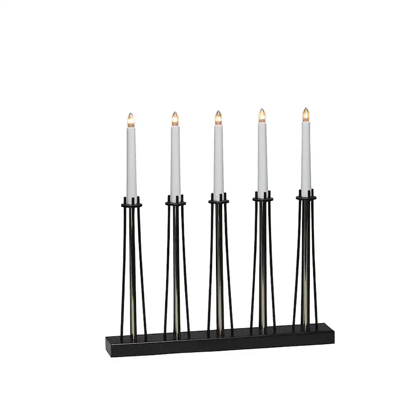Adventsljusstake Gnosjö Konstsmide 5L Mässinglackerad Metall