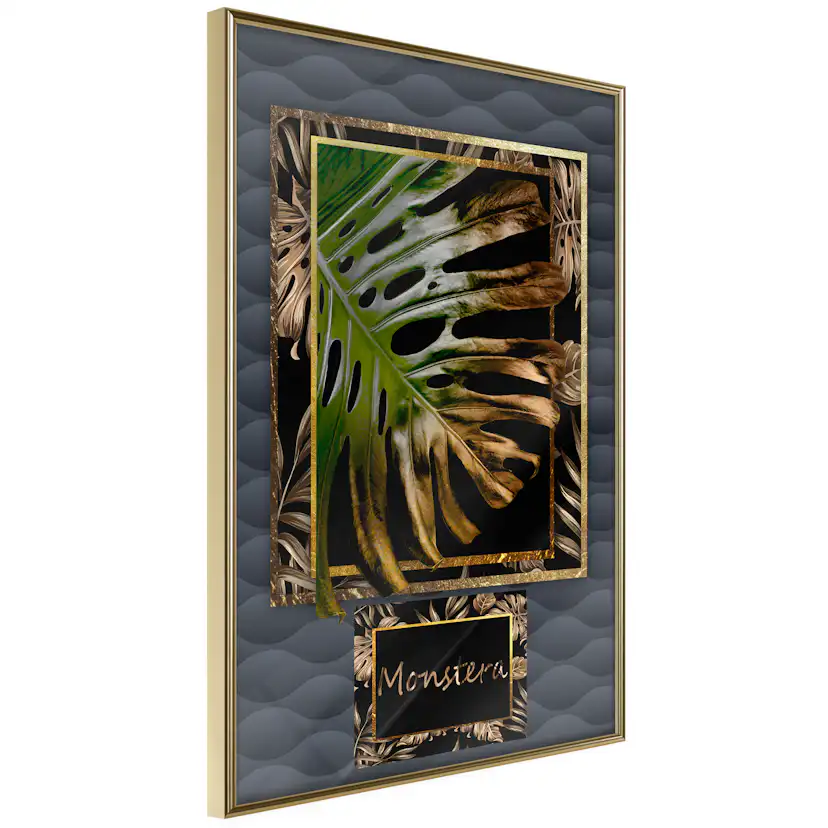 Poster Artgeist Affisch Gilded Monstera