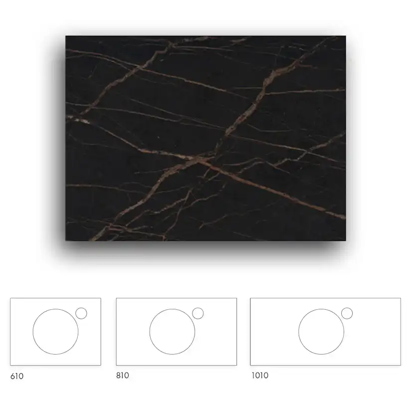 Bänkskiva Macro Design Crown+ Dekton 1010 till Tvättställsskåp Crown