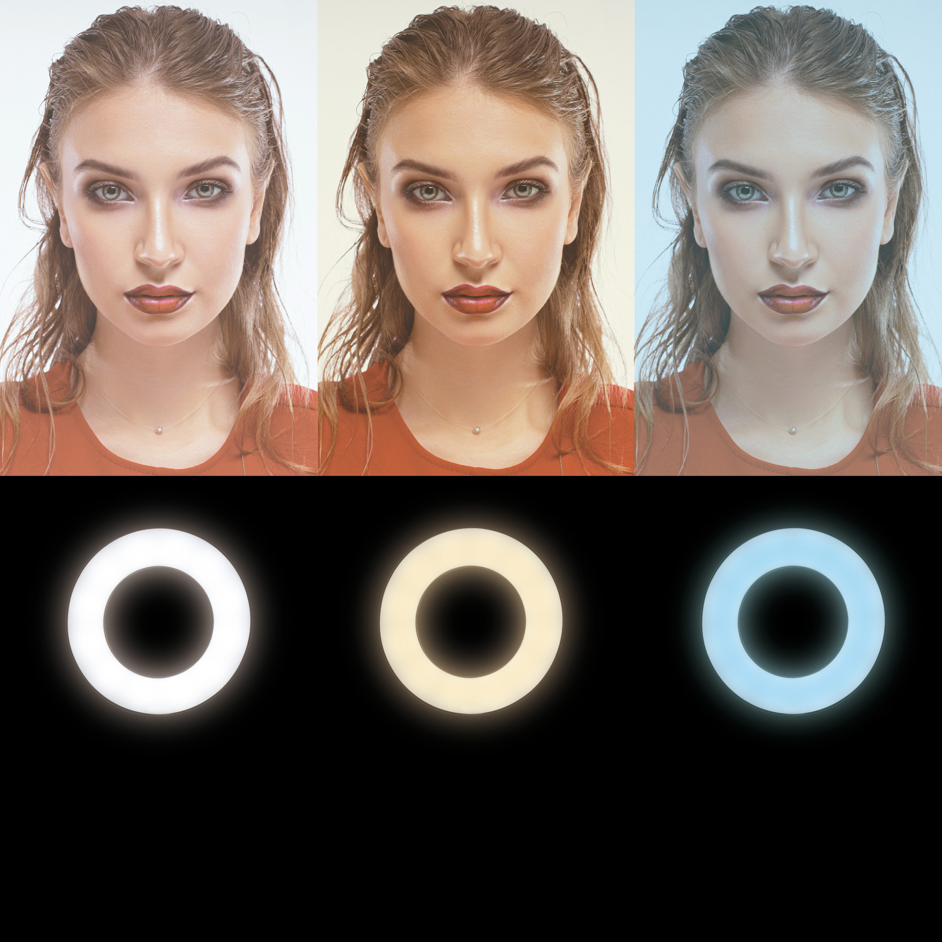 Ljusring LogiLink För Smartphone Ø25cm Med Bordsstativ