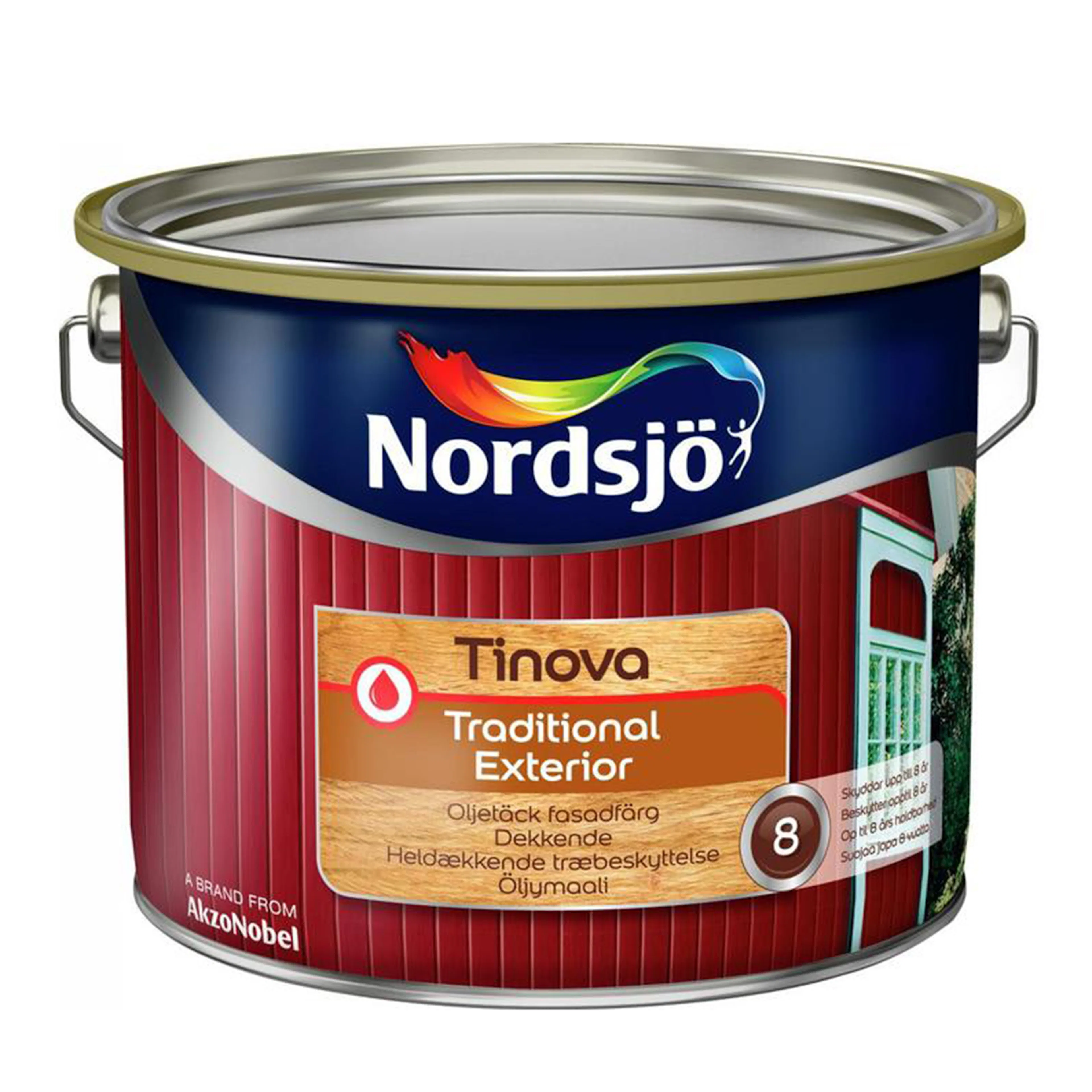 NORDSJÖ TINOVA TRADITIONAL EXTERIOR BW 2,5L Volym: 2,5 L, Vit