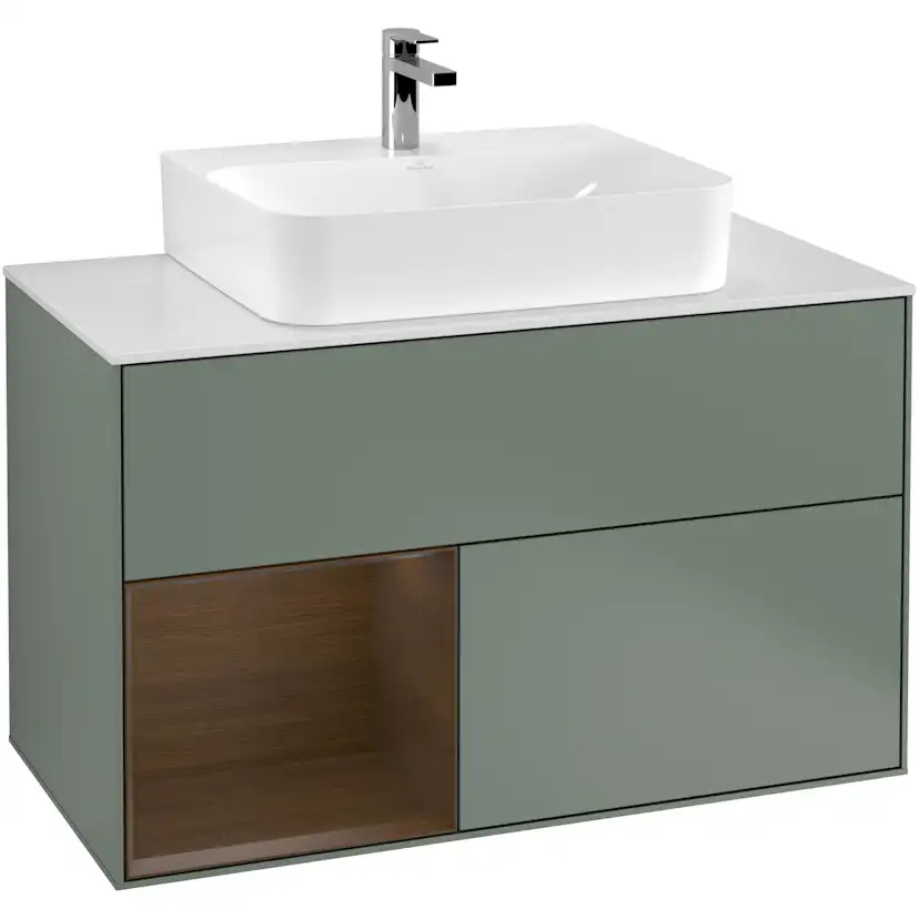 Tvättställsskåp Villeroy & Boch Finion med 2 Lådor Hylla och Bänkskiva för Centrerat Tvättställ