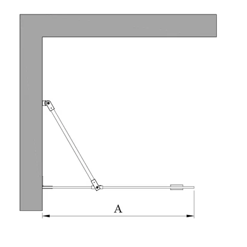 Vetro 511 Fast duschvägg 778X2000 mm, Klarglas, Cocoa Profiler