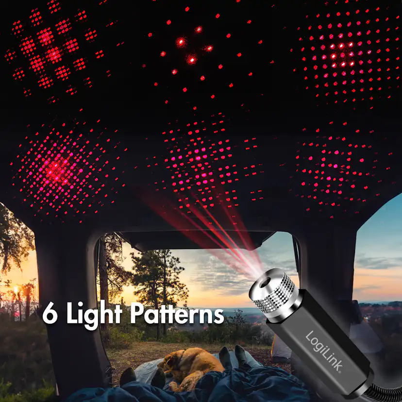 LED Starlight LogiLink 6 st Ljusmönster USB-A