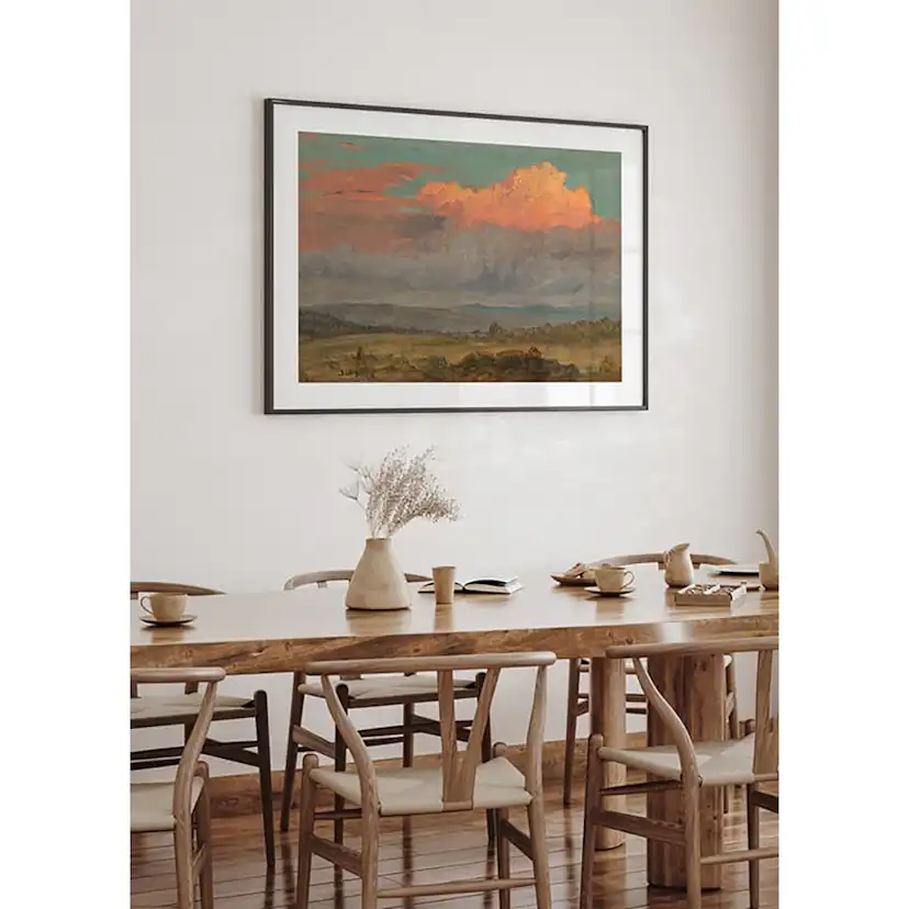 Poster Gallerix Drawing Clouds Hudson Valley New York July 1866 By Frederic Edwin Church
