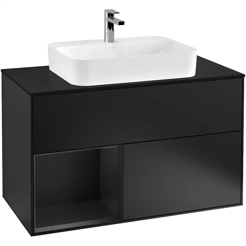 Tvättställsskåp Villeroy & Boch Finion med 2 Lådor Hylla och Bänkskiva för Ytmonterat Tvättställ