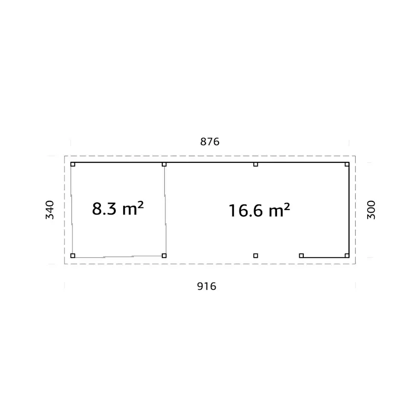 Uterum Palmako Lenna 24,9 m2 Set 416 Slide