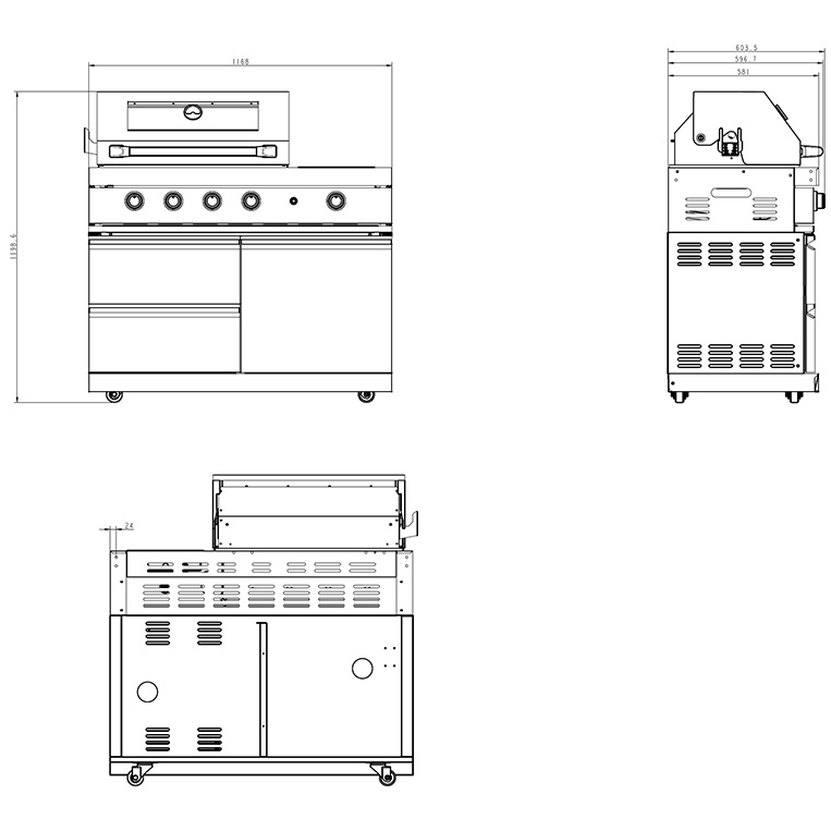 Fristående utekök Myoutdoorkitchen Pure Compact Black