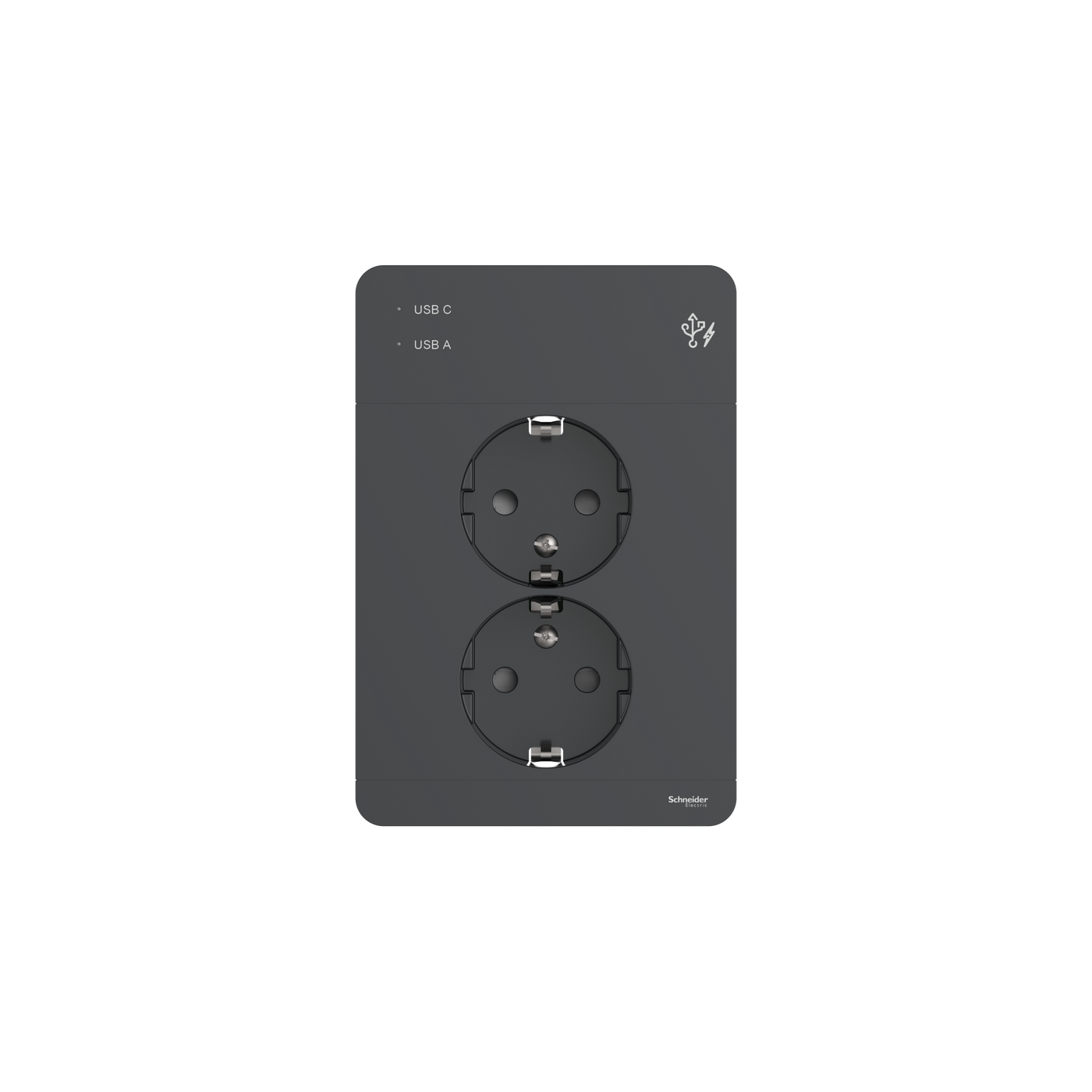 Vägguttag Schneider Electric Exxact Primo Infälld 2-vägs 2x USB A+C Jordat