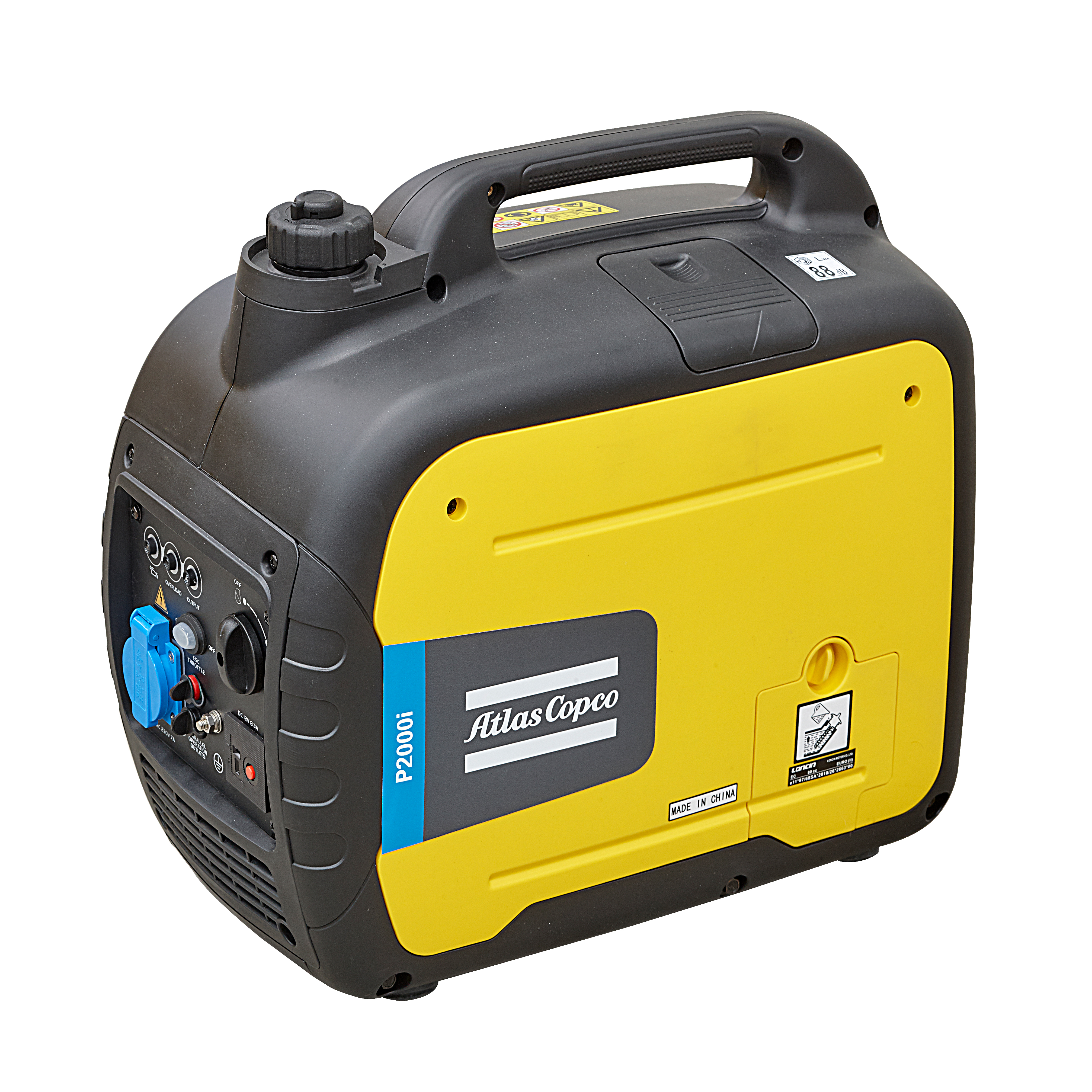 Elverk Atlas Copco P2000i Inverter 1,6 kVA 230 V