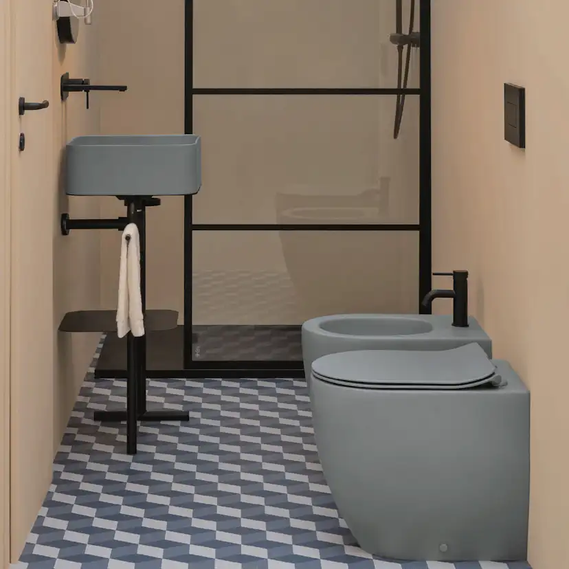 Bidé Lavabo Glomp Golvstående BTW