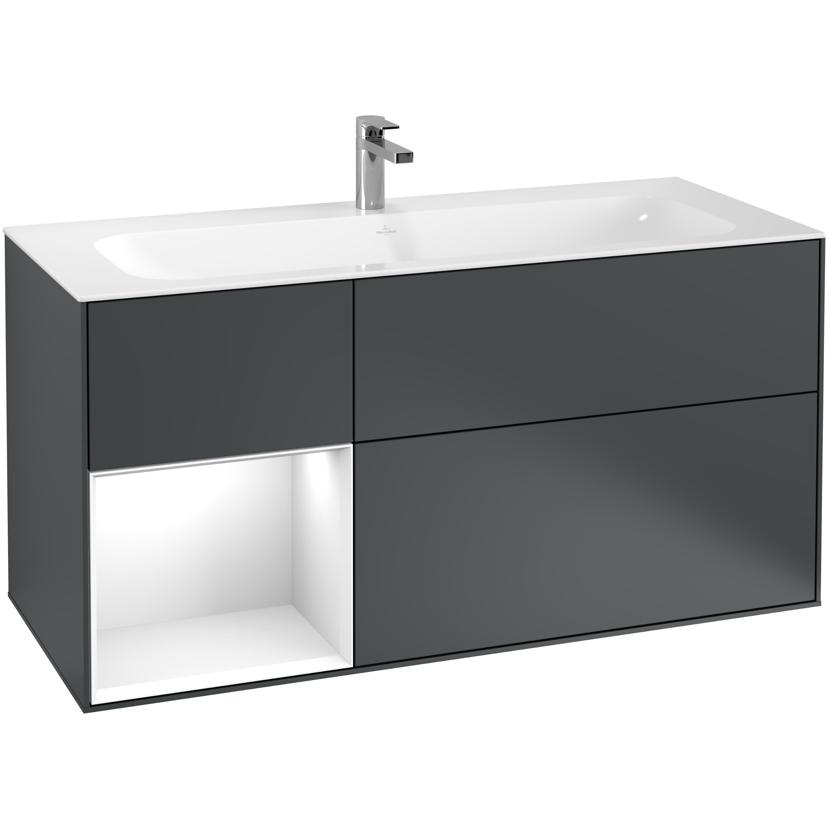 Tvättställsskåp Villeroy & Boch Finion med 3 Lådor och Hylla för Inbyggt Tvättställ