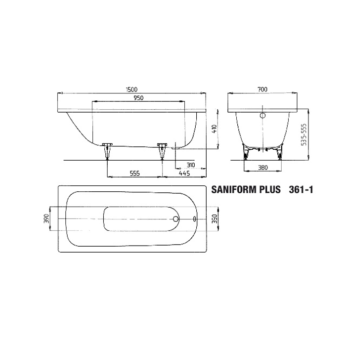 Badkar Kaldewei Saniform Plus