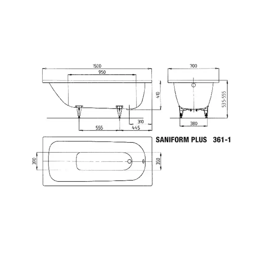 Badkar Kaldewei Saniform Plus