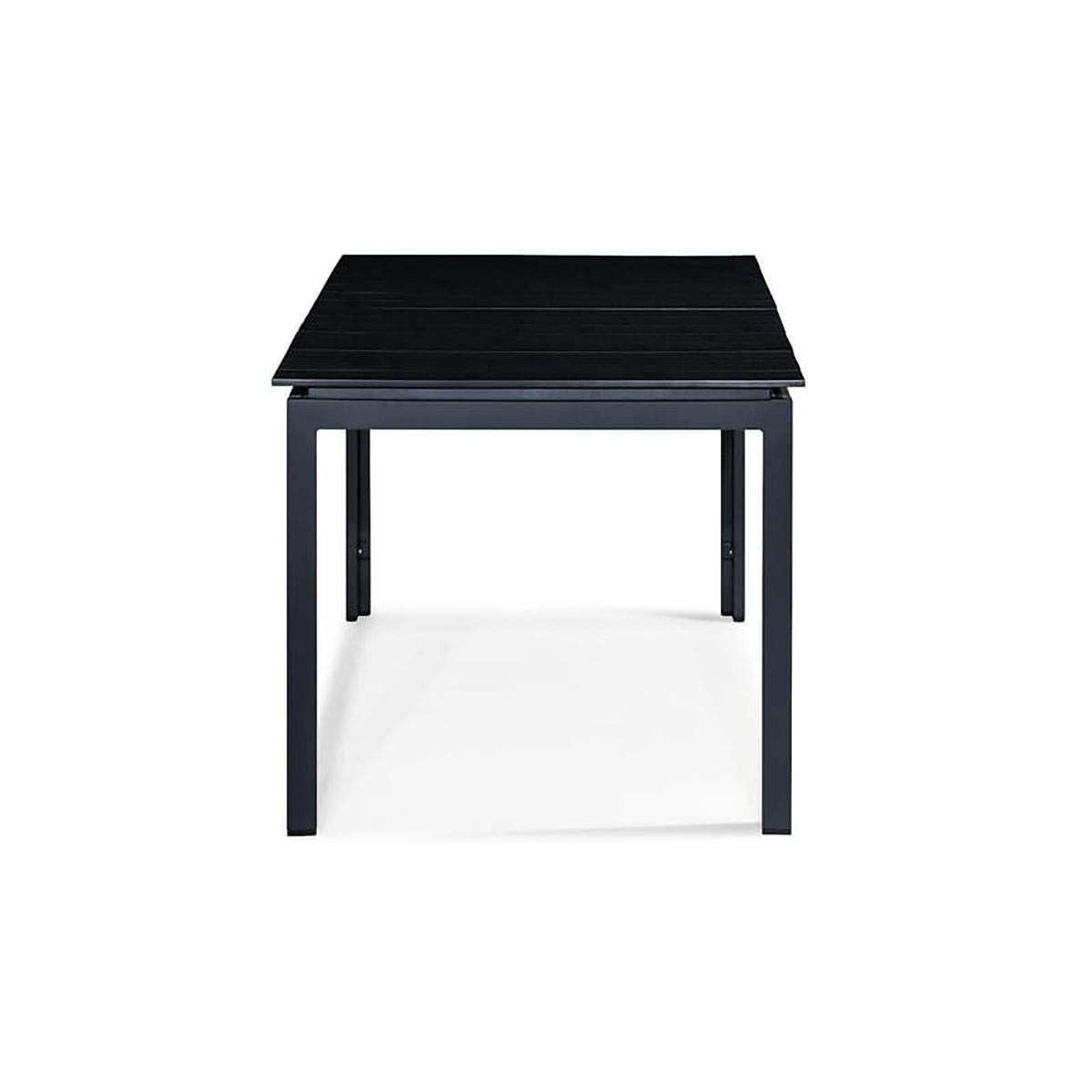 Trädgårdsbord Comfort Garden Tunis, Svart Förlängningsbart Utebord 90x160-220 cm i Aluminium/Aintwood