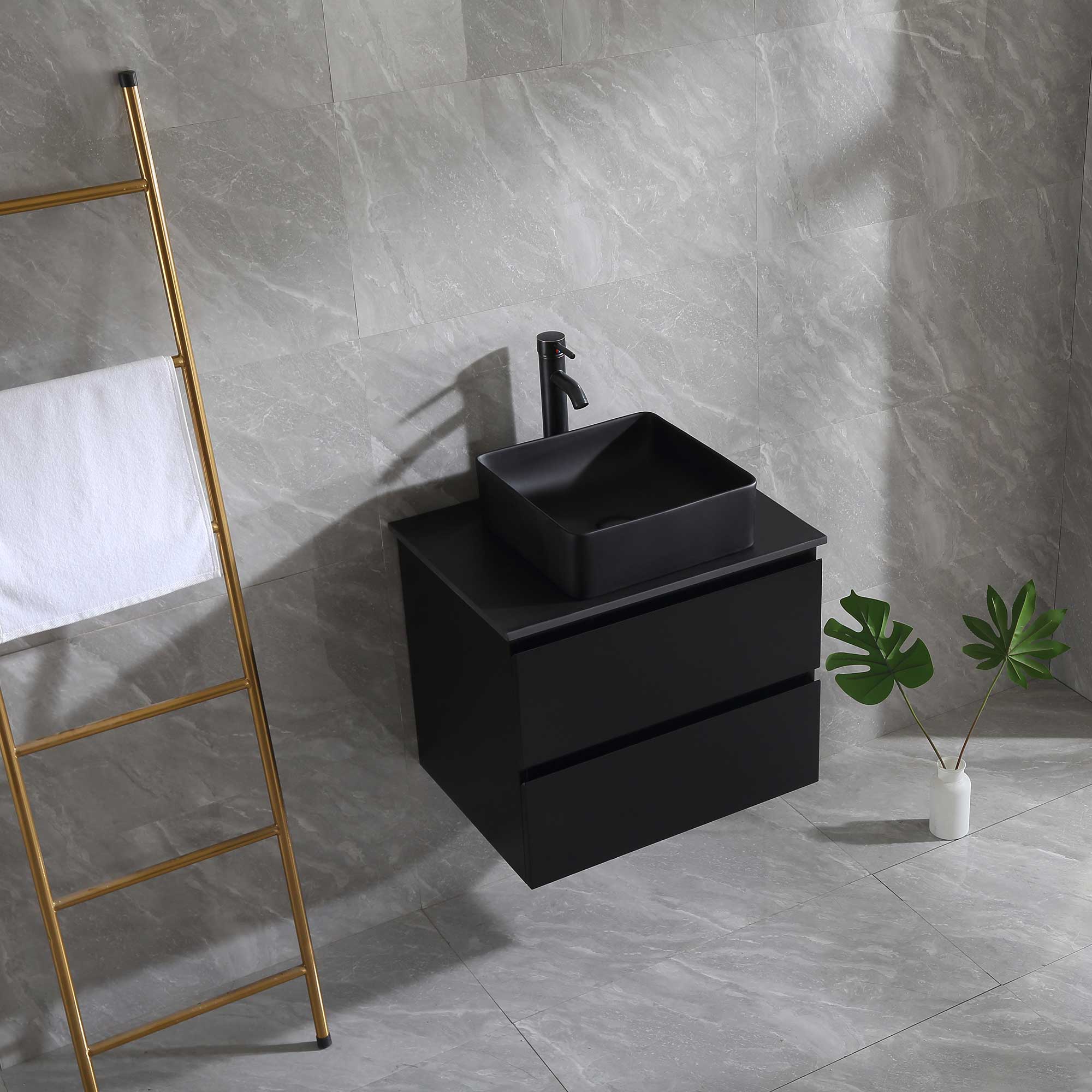Tvättställsskåp Bathlife Extas Svart