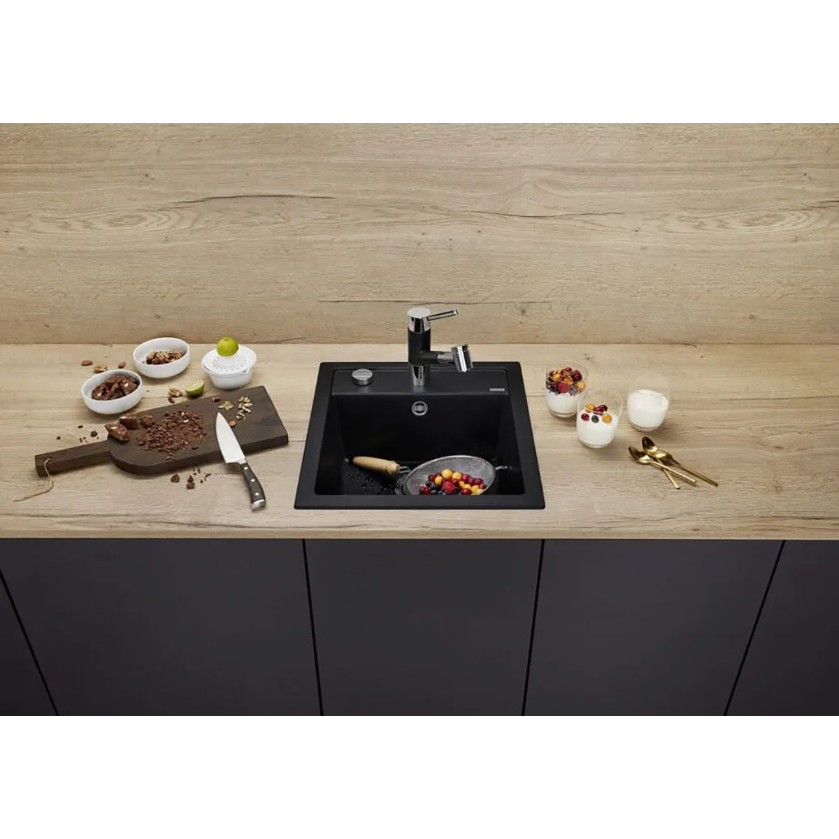 BLANCO DALAGO 5-F SILGRANIT® - SVART Svart
