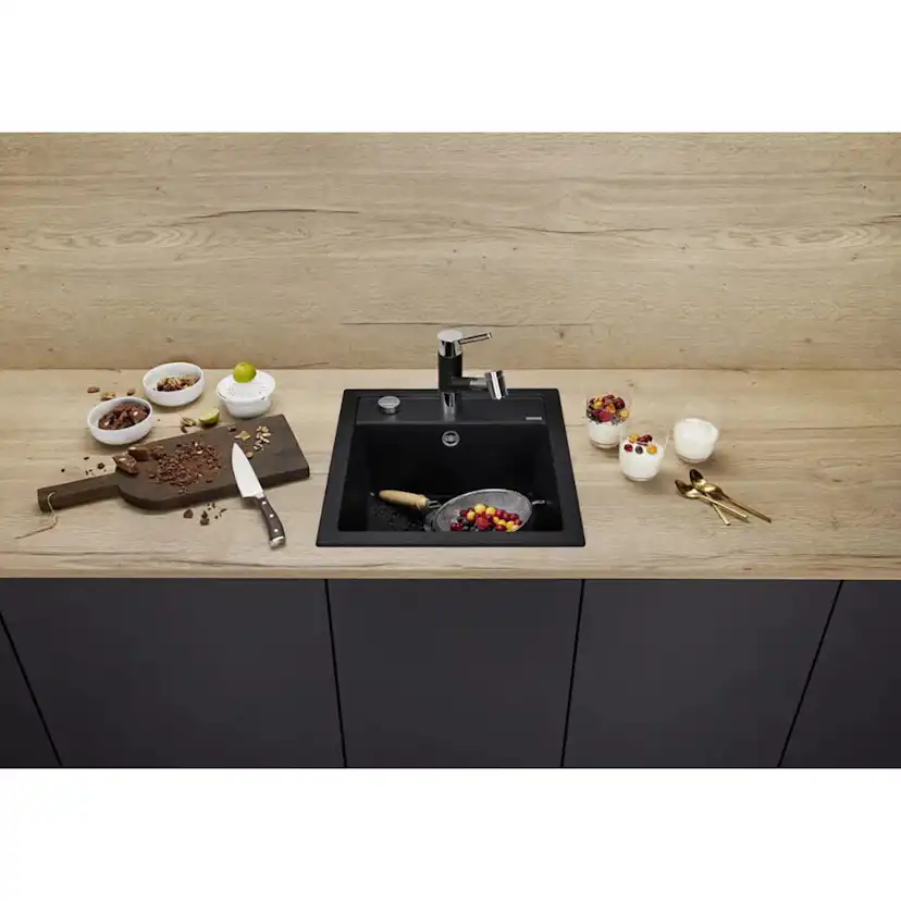 BLANCO DALAGO 5-F SILGRANIT® - SVART Svart