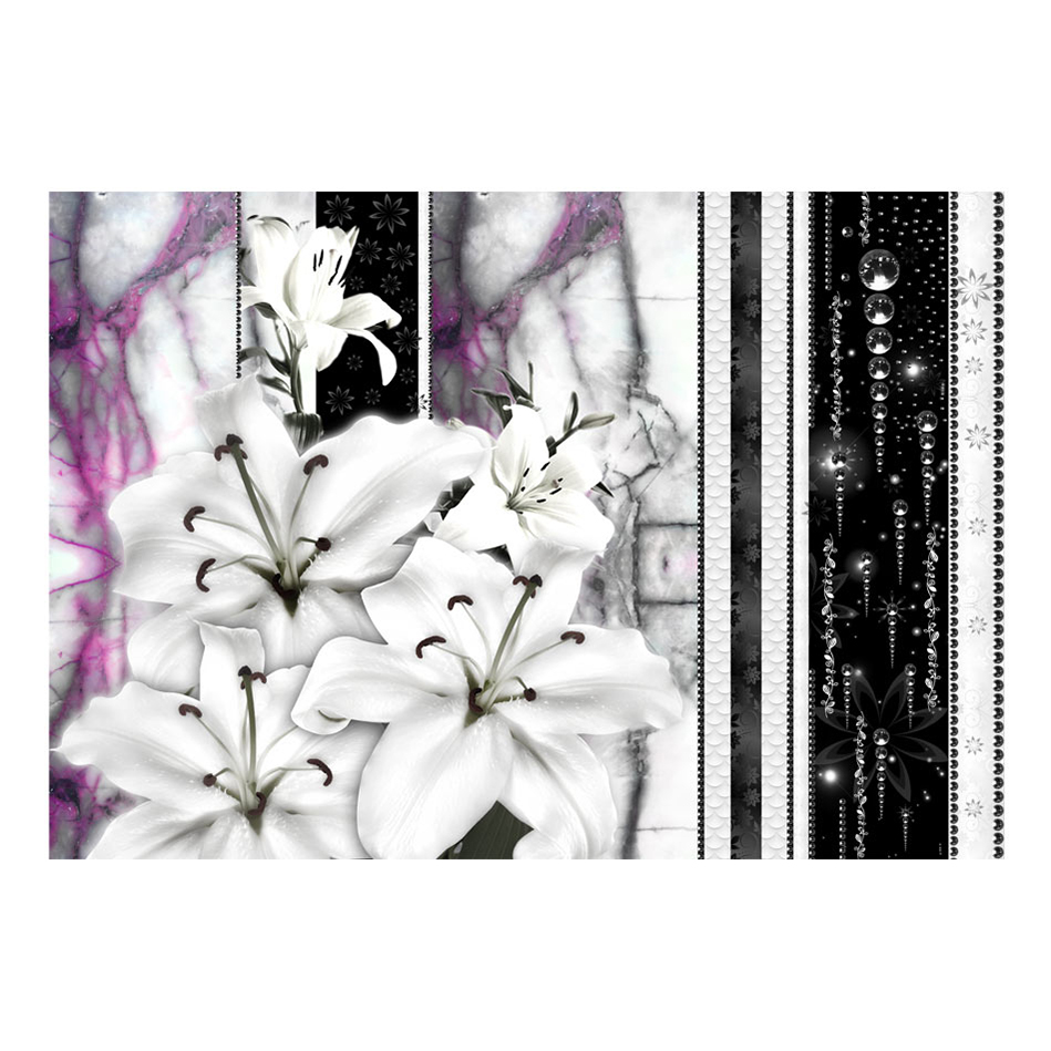 Fototapet Arkiio Crying Lilies On Purple Marble