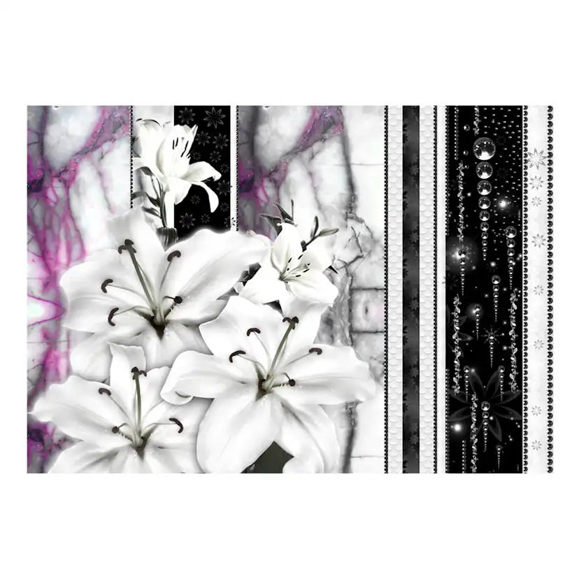 Fototapet Arkiio Crying Lilies On Purple Marble