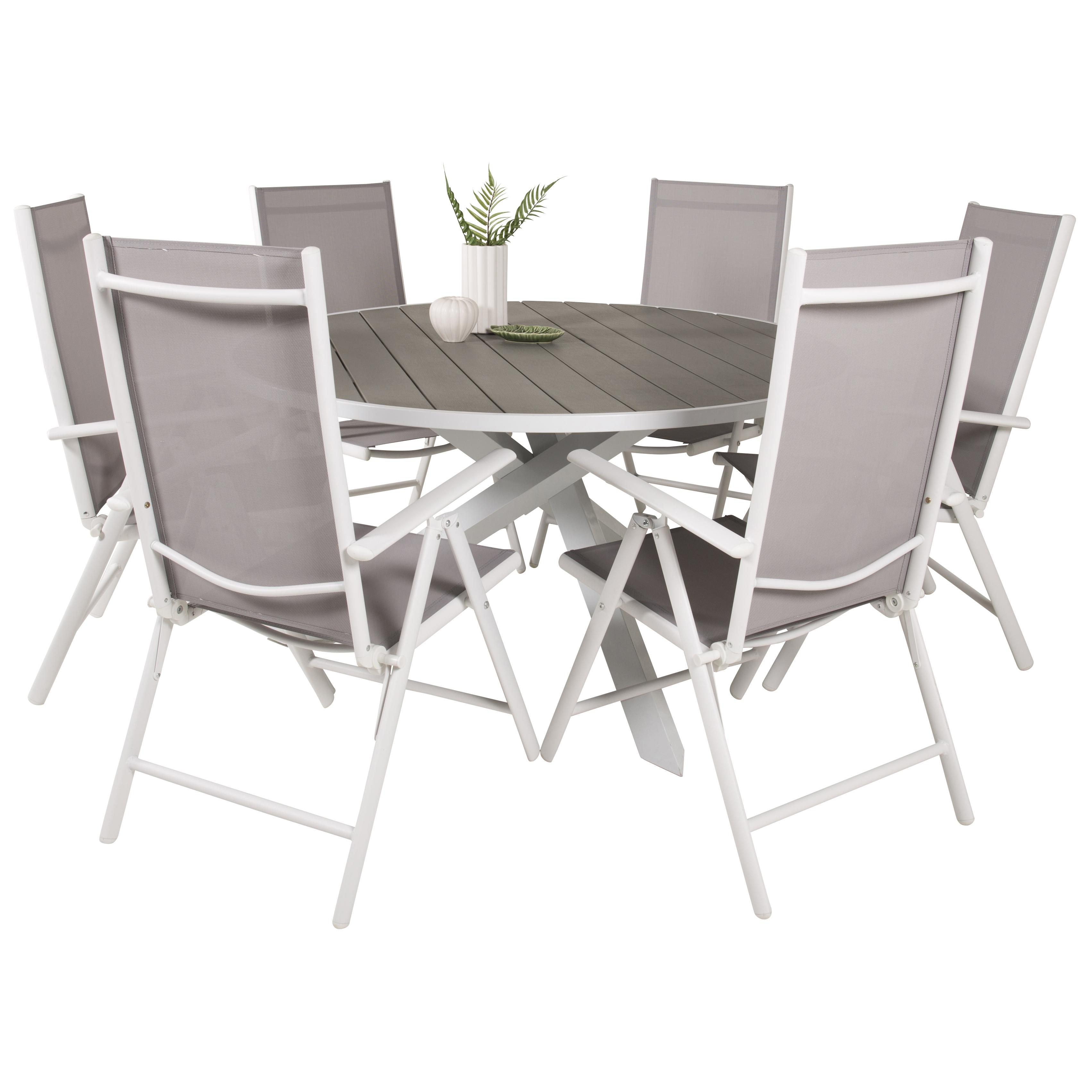 Matgrupp Venture Home Pincy Ø 140 med 6 Bront Stolar